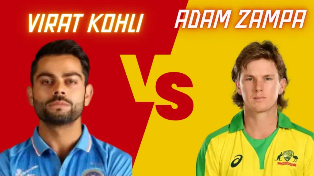 Virat Kohli vs Adam Zampa Head to Head Stats in T20